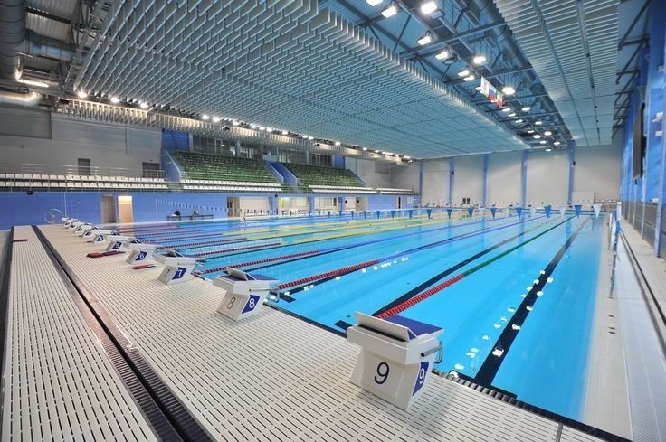 Indoor swimming pool ready for training