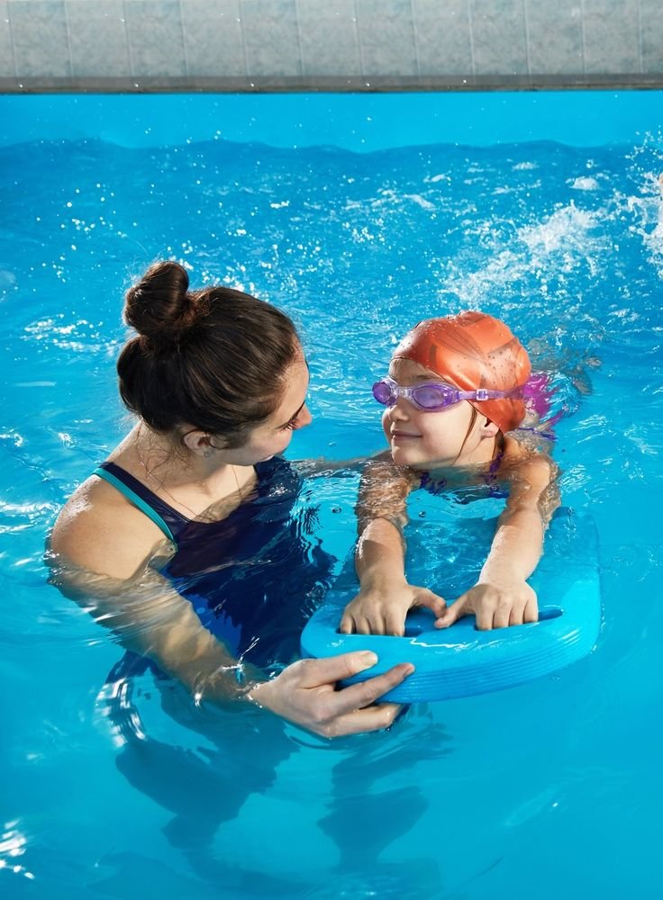Child swimming lesson